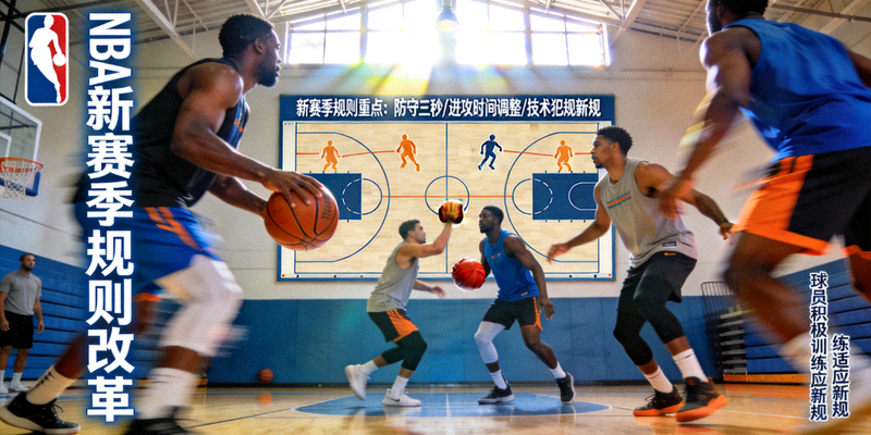 NBA新赛季规则改革资讯配图 - 篮球运动员训练场景