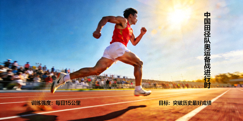 中国田径队奥运备战资讯配图 - 田径运动员奔跑在赛道上